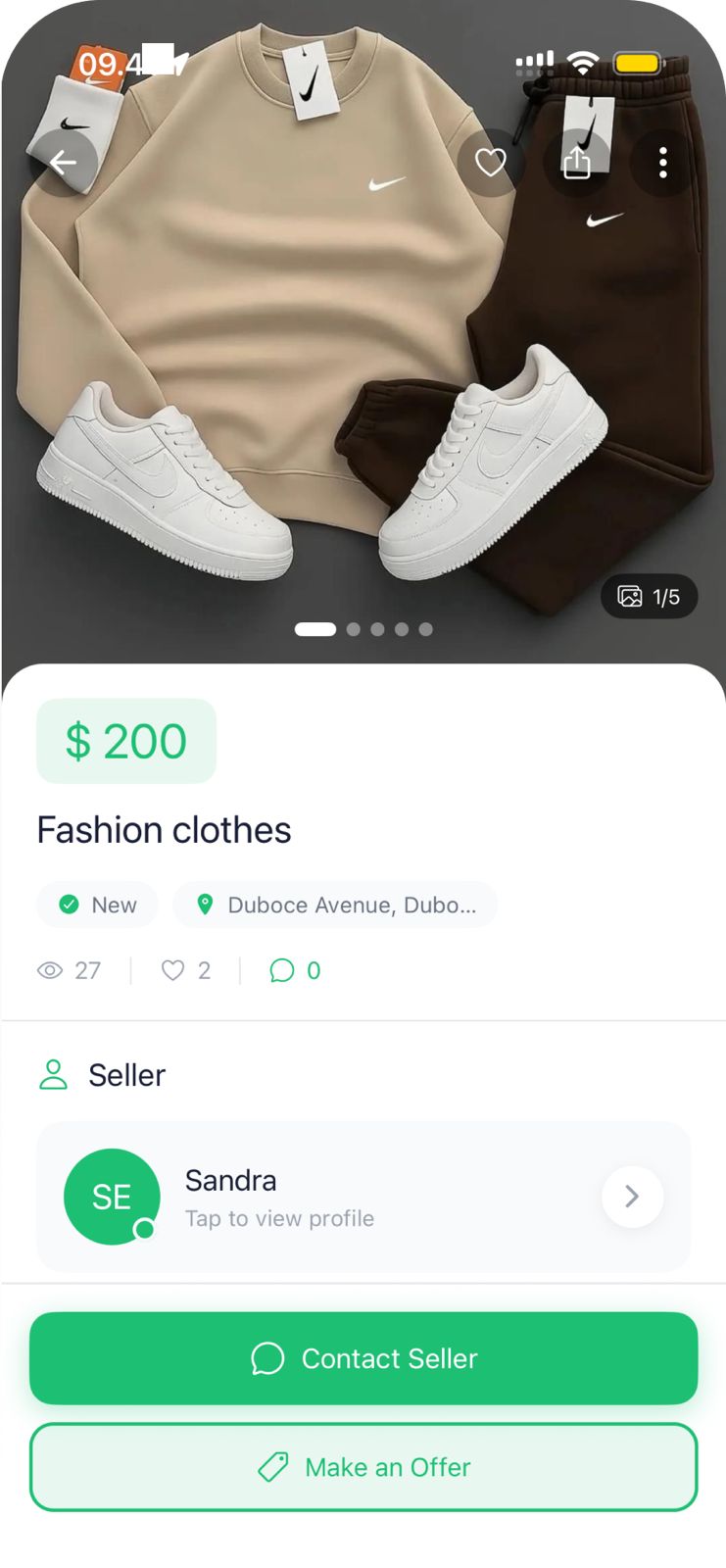 Marketplace app screenshot 1